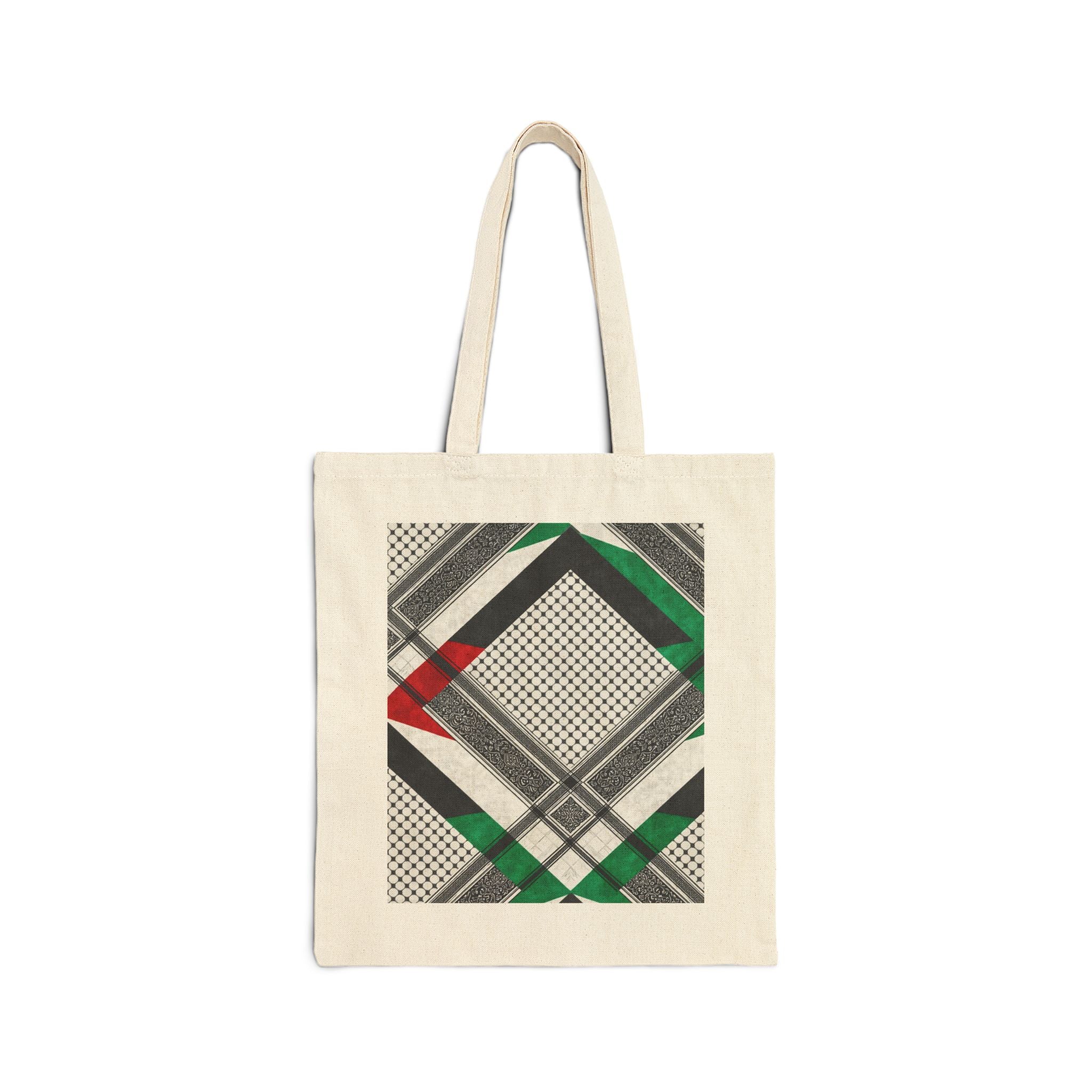 Heritage Keffiyeh Tote Bag – Palestine Pattern Edition